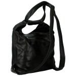 Trendy dámský koženkový kabelko-batoh Kavya, černý