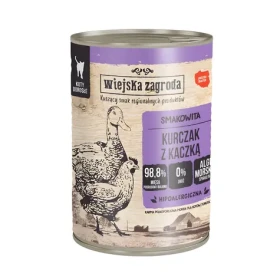 Wiejska Zagroda Chicken with Duck / Konzerva pro kočky / kuře a kachna / bez obilovin / 400 g