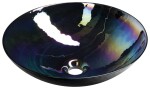 SAPHO - DECORA NERO MURANO skleněné umyvadlo na desku, průměr 41cm, černá YM1237