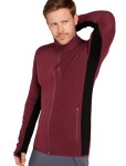 Pánská merino mikina ICEBREAKER Mens Descender LS Zip, Port/Black velikost: S