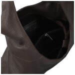 Stylová dámská kožená kabelka na rameno Hayley, tmavě hnědá