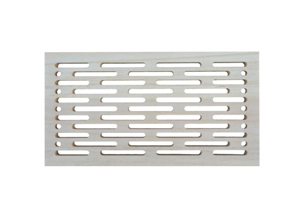 Dřevěná ventilační mřížka 150x300mm, abachi