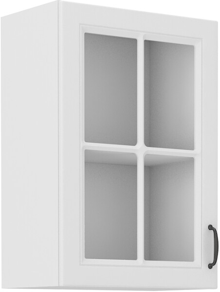 Horní prosklená skříňka Stilo 40 GS-72 1F Barva korpusu: Bílá, Barva dvířek: Bílá
