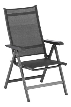 KETTLER BASIC PLUS polohovací, hliníkové křeslo - antracit / antracit