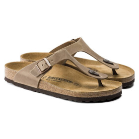Dámské žabky Birkenstock Gizeh Oiled Leather Tabacco Brown Narrow (0943813) dámské 36