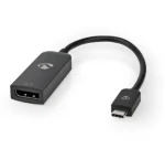 Nedis USB-C - DisplayPort černá / Adaptér / USB 3.2 Gen 1 / 8K 30Hz / 0,20 m (CCGB64353BK02)