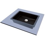 DEANTE - Correo nero Granit umyvadlo - 500x350 mm CQR_NU5U