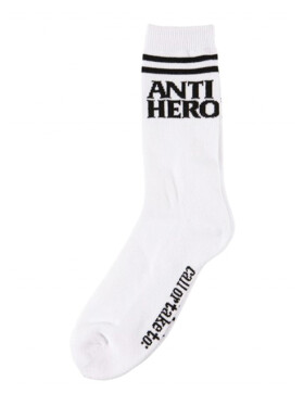 Antihero BLACK HERO IF FOUND white/black pánské ponožky