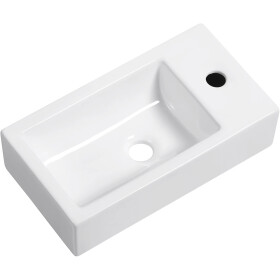 CERANO - Umývátko keramické Vivo - závěsné pravé - bílá lesklá - 45,5x25 CER-476993