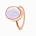 Royal Fashion prsten 14k zlato Vermeil GU-DR23090R-ROSEGOLD-MOONSTONE Velikost: 10 (EU: 61-63)