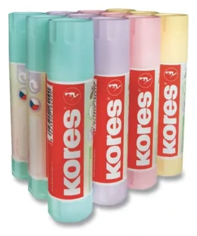 Kores Lepidlo tuhé PASTEL 20 g / Lepicí tyčinka / 1 ks / mix barev (16209)