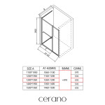 CERANO - Sprchové posuvné dveře Versaro L/P - 6 mm - chrom, transparentní sklo - 130x195 - zasouvací CER-8050BD80341