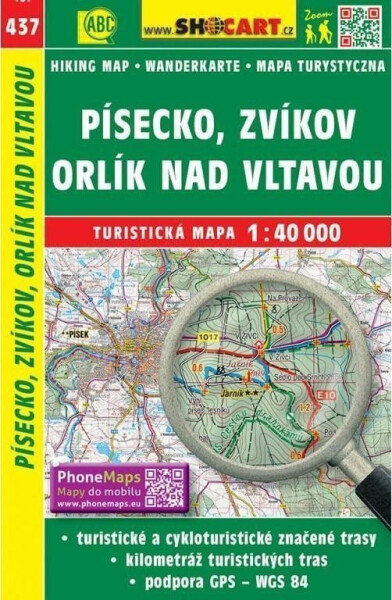 Písecko, Zvíkov, Orlík nad Vltavou 1:40 000