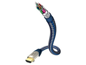 In-akustik Premium HDMI Ethernet kabel 0.75 m modrá / HDMI (M) - HDMI (M) (00423007)