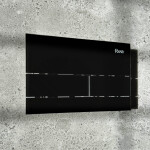 REA - Tlačítko T Black Glass REA-E0051