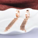 Ocelové náušnice Diana Gold - chirugická ocel, Zlatá