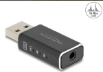 DeLock USB Gaming DAC černá / USB DAC / 24 bit / 96 kHz / USB 2.0 Type-A (68001)