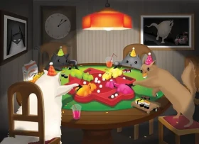 COBBLE HILL Puzzle Kočky při hře
