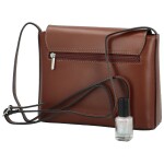Trendy dámská kožená crossbody Deliss, hnědá