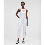 Karl Lagerfeld White Gf Denim Pants W 221W1101 Jeans 27
