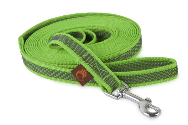 Firedog pogumované vodítko, šíře 20 mm, neonově zelené Šířka/délka: 20 mm x 1,2 m