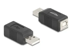 DeLock Adaptér USB 2.0 A(M)-B(F) černá / Adaptér / USB 2.0 / 0,48 Gbit/s (67202)
