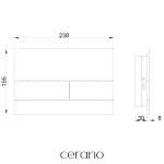 CERANO - Ovládací tlačítko splachování Line k WC modulu Profi - sklo - bílá lesklá CER-8050BD80368