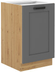 Spodní skříňka pod dřez Luna 50 ZL 1F BB Barva korpusu: Dub artisan, Barva dvířek: Clay Grey