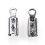Koncovka z nerezové oceli - 8,5 x 3 mm - platinová - 1 ks