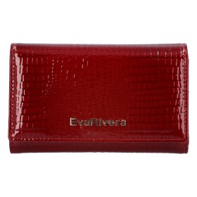 Dámská menší kožená peněženka v lakovém provedení Sargoni, červená