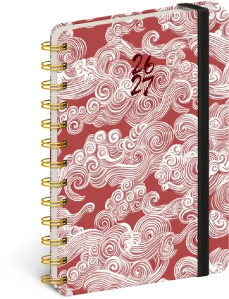 NOTIQUE Spirálový 18měsíční diář Petito – Mraky 2026/2027, 13 x 18 cm (PGD-37210-V)