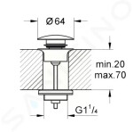 GROHE - Odtokové soupravy Odpadová souprava, Hard Graphite 65807A00