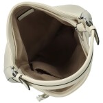 Trendy dámská koženková kabelka na rameno Birgit, krémová