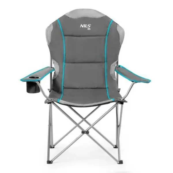 NILS Camp NC3080 světle-šedé / Skládací křeslo / Nosnost: 130 kg (5907695520071)