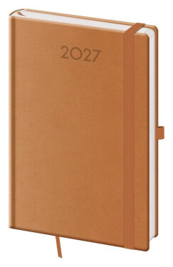 Diář 2027 týdenní A5 Print Plus - přírodní hnědá