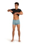 Pánské merino boxerky ICEBREAKER Mens 125 Cool-Lite Anatomica Trunks, Flint Blue velikost: XL