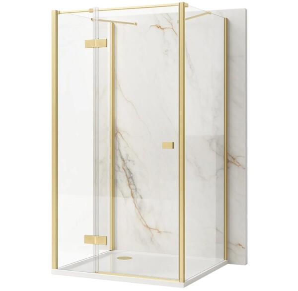 REA/S - Sprchový kout Atlas 120x80 Brush Gold vlevo KPL-K4776