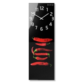Designové kuchyňské hodiny s chilli