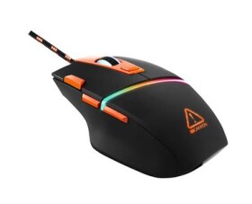 CANYON Sulaco černá-oranžová / Herní optická myš / 4200 DPI / 7 tlačítek / RGB podsvícení / USB / 1.65 m (CND-SGM04RGB)