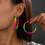 Dovoz Náušnice barevné neon Barva: 1 vroubky