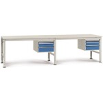 Manuflex LD1113.6011 ESD ESD pracovní stůl UNIDESK s kaučuk deska, rezedově zelená RAL 6011, Šxhxv = 2000 x 800 x 720-73