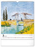 Nástěnný kalendář Vincent van Gogh 2025, 30 34 cm