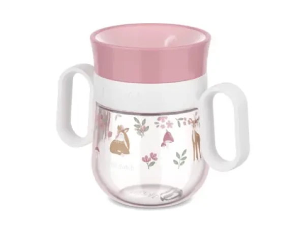 Little Dutch Hrnek trénovací 360° 200 ml Fairy Garden růžová / od 6 měsíců (108018065406LD)