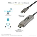 StarTech kabel USB-C na HDMI černá / Kabel / 4K 60Hz / HDR / 4 m (CDP2HDMM4MH)