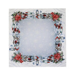 DumDekorace Vánoční gobelínový ubrus s lurexem - vánoční skřítek a zimní krajina Šířka: 45 cm | Délka: 90 cm