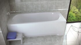 BESCO - Obdélníková vana VINDOBONA - Nožičky k vaně - S nožičkami, Rozměr vany - 180 × 80 OLVVIN18+OLVPINOZSTELWD