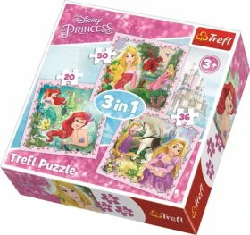 Trefl - Puzzle - Disney princezny s přáteli 3v1