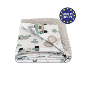 Bomimi Deka minky 100 x 75 cm pojízdná zoo, šedá xy (BO2209GRY041)