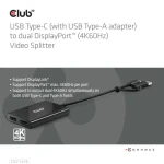 Club3D CSV-1478 / Adaptér / USB-C na 2x DisplayPort / 4K 60Hz (CSV-1478)