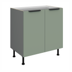 Spodní skříňka Aria ANT 80 D 2F BB Barva korpusu: Antracit, Barva dvířek: SA - Aquamarine AFM